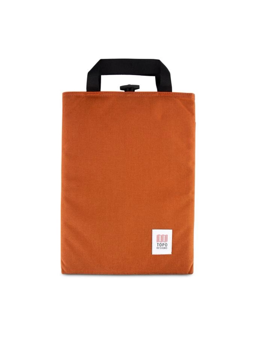 Topo Designs Rust Brown Laptop Tote with Black Handles